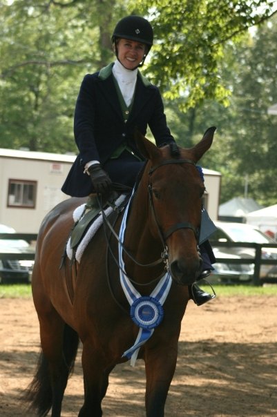 Garnet and Penny Denegre winning the Side Saddle Stake